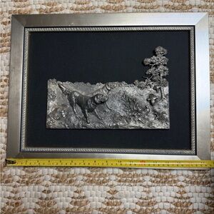 Silver Framed Art with Black Background